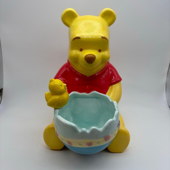Disney Winnie the Pooh and Friends Pooh Easter Egg Ceramic Candy Bowl - Picture 1 of 16